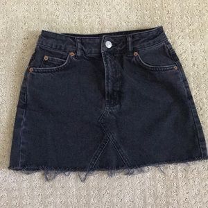 black denim skirt